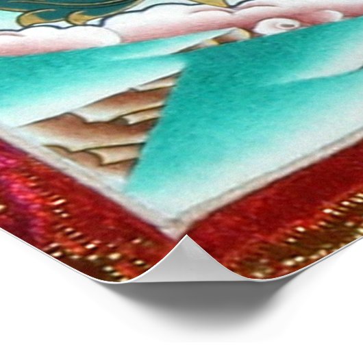 Red Tara Tibetan Goddess Poster (Ecke)