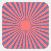 Red Target - Quadratischer Aufkleber (Vorderseite)