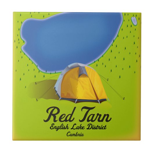 Red Tarn English Lake District Fliese (Vorderseite)