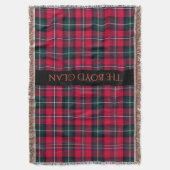 Red Tartan (anpassbar) Decke (Vorderseite Vertikal)