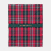 Red Tartan (anpassbar) Fleecedecke (Vorderseite)