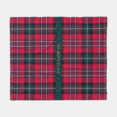 Red Tartan (anpassbar) Fleecedecke (Vorderseite (Horizontal))