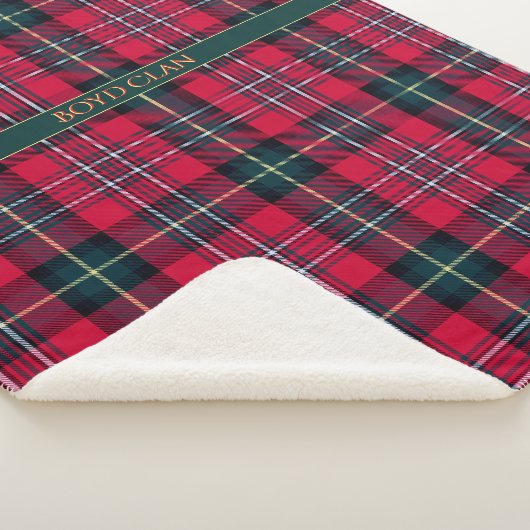 Red Tartan (anpassbar) Sherpadecke (3/4)