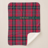 Red Tartan (anpassbar) Sherpadecke (Vorderseite)