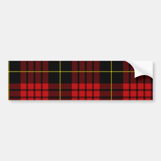 Red Tartan Autoaufkleber (Vorne)