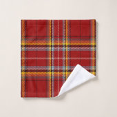 Red Tartan Badetuch Set (Waschlappen)