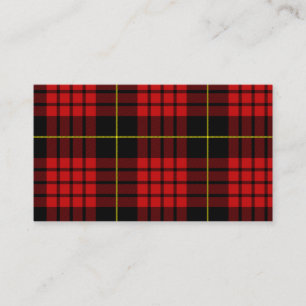Red Tartan Business Cards Visitenkarte