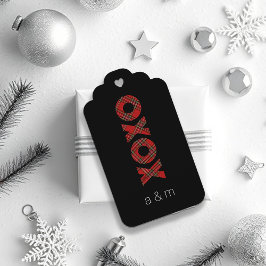 Red Tartan Christmas Danke Geschenkanhänger