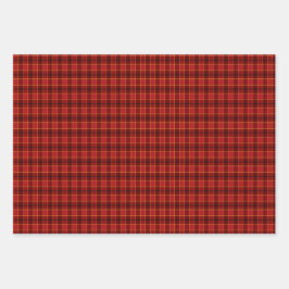 Red Tartan Christmas Geschenkpapier Set