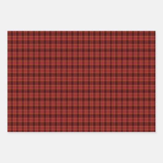 Red Tartan Christmas Geschenkpapier Set (Vorderseite)