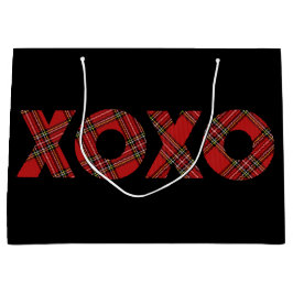 Red Tartan Christmas Hoho Große Geschenktüte