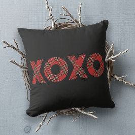 Red Tartan Christmas Pattern Kissen