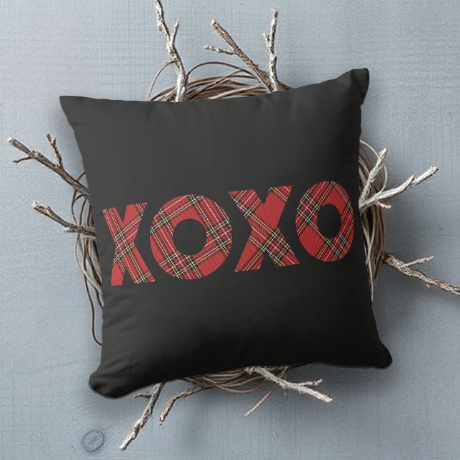 Red Tartan Christmas Pattern Kissen (Von Creator hochgeladen)
