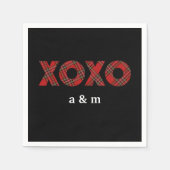 Red Tartan Christmas Pattern Serviette (Vorderseite)