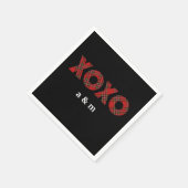 Red Tartan Christmas Pattern Serviette (Ecke)