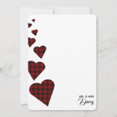 Red Tartan Dankeschön Karte (Rückseite)