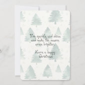 Red Tartan Daughter First Christmas Mitteilungskarte (Rückseite)