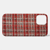 Red Tartan Fabric: Texturierter Hintergrund Case-Mate iPhone Hülle (Rückseite (Horizontal))