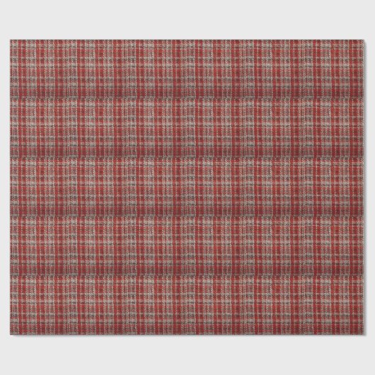 Red Tartan Fabric: Texturierter Hintergrund Geschenkpapier (Flach)
