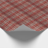 Red Tartan Fabric: Texturierter Hintergrund Geschenkpapier (Ecke)