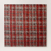 Red Tartan Fabric: Texturierter Hintergrund Puzzle (Vertikal)