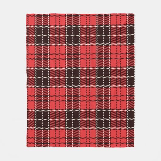 Red Tartan Fleecedecke (Vorderseite)
