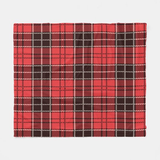 Red Tartan Fleecedecke (Vorderseite (Horizontal))