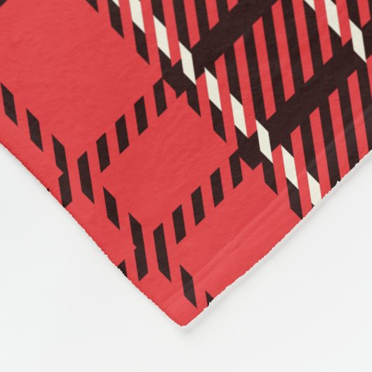 Red Tartan Fleecedecke (Ecke)