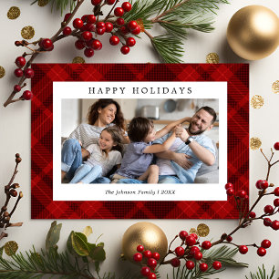 Red Tartan Foto Weihnachten