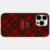 Red tartan Frohe Weihnachten kariert Personalize Case-Mate iPhone Hülle (Rückseite (Horizontal))