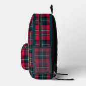 Red Tartan gedruckter Rucksack (Rechts)