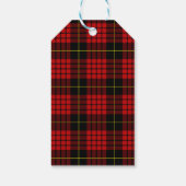 Red Tartan Gift Tags Geschenkanhänger (Rückseite)