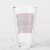 Red Tartan Glass mit Ihrem Namen oder einem andere Glas (Rückseite)