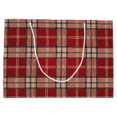 Red Tartan Große Geschenktüte (Rückseite)
