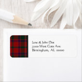 Red Tartan Kariert Address Labels (Insitu)