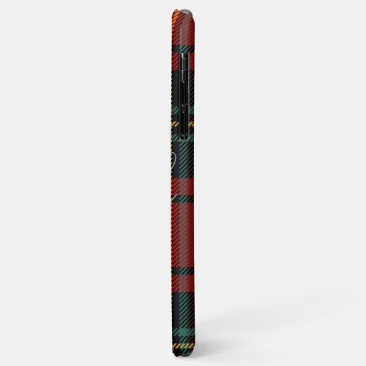 Red Tartan Kariert Checkered Scotland Monogram Nam Case-Mate iPhone Hülle (Hinten/Links)