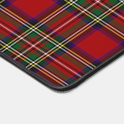 Red Tartan Kariert Design Desk Mat Schreibtischunterlage (Ecke)