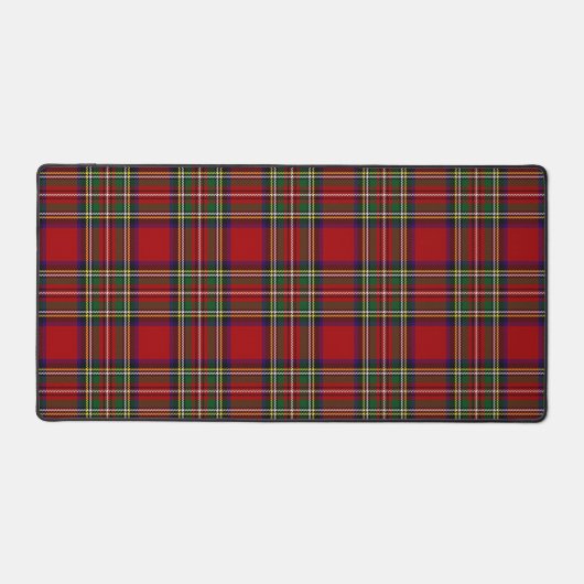 Red Tartan Kariert Design Desk Mat Schreibtischunterlage (Vorderseite)