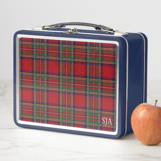 Red Tartan Kariert Design Metal Lunchbox (Beispiel)