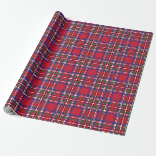 Red Tartan Kariert Geschenkpapier (Ungerollt)