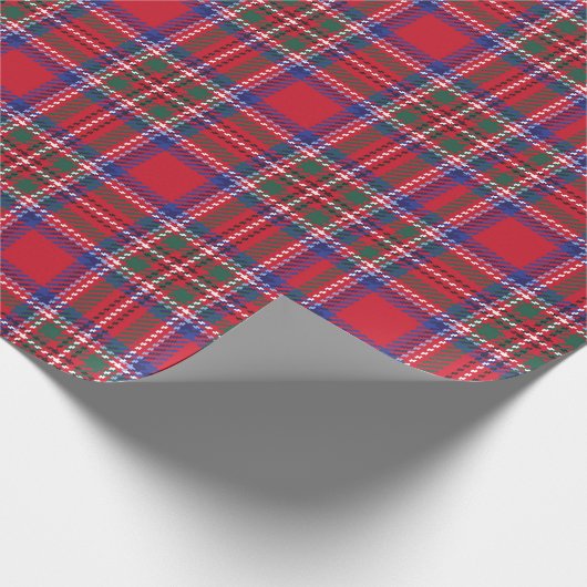 Red Tartan Kariert Geschenkpapier (Ecke)