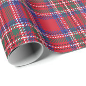 Red Tartan Kariert Geschenkpapier (Rolleneckpunkt)