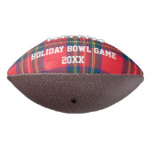 Red Tartan Kariert Holiday Football Game Souvenir (Gedreht 270)