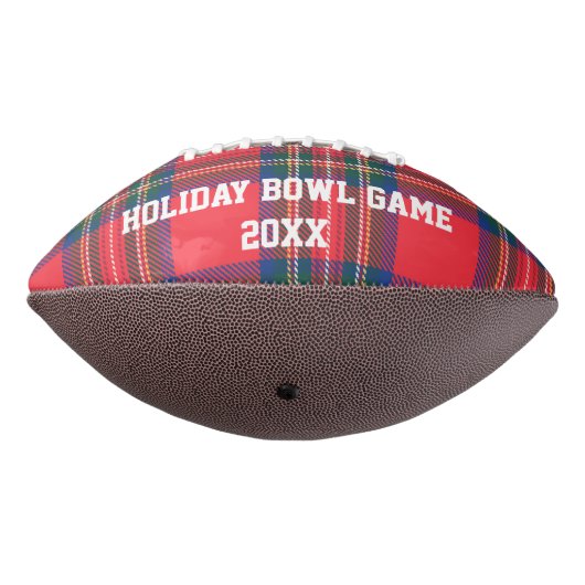 Red Tartan Kariert Holiday Football Game Souvenir (Gedreht 270)