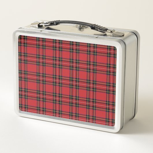 Red Tartan Kariert Stainless Lunchbox (Rückseite)