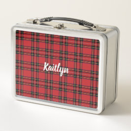 Red Tartan Kariert Stainless Lunchbox