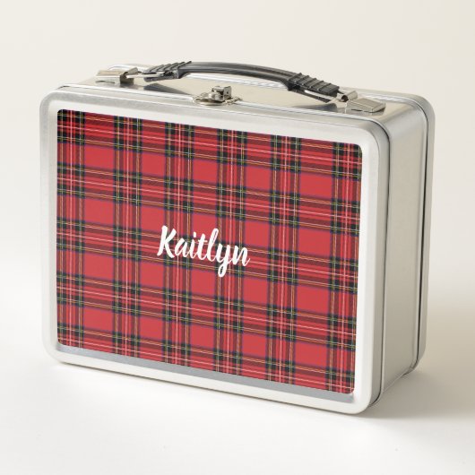 Red Tartan Kariert Stainless Lunchbox (Vorderseite)