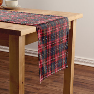 Red Tartan Kariert Table Runner Kurzer Tischläufer