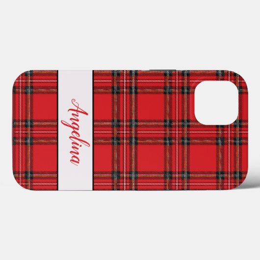 Red Tartan Kariertes Muster Case-Mate iPhone Hülle (Rückseite (Horizontal))