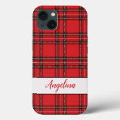 Red Tartan Kariertes Muster Case-Mate iPhone Hülle (Rückseite)